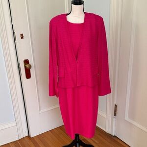 St John’s two piece Pink Women's jacket and sleeveless dress.